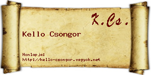 Kello Csongor névjegykártya